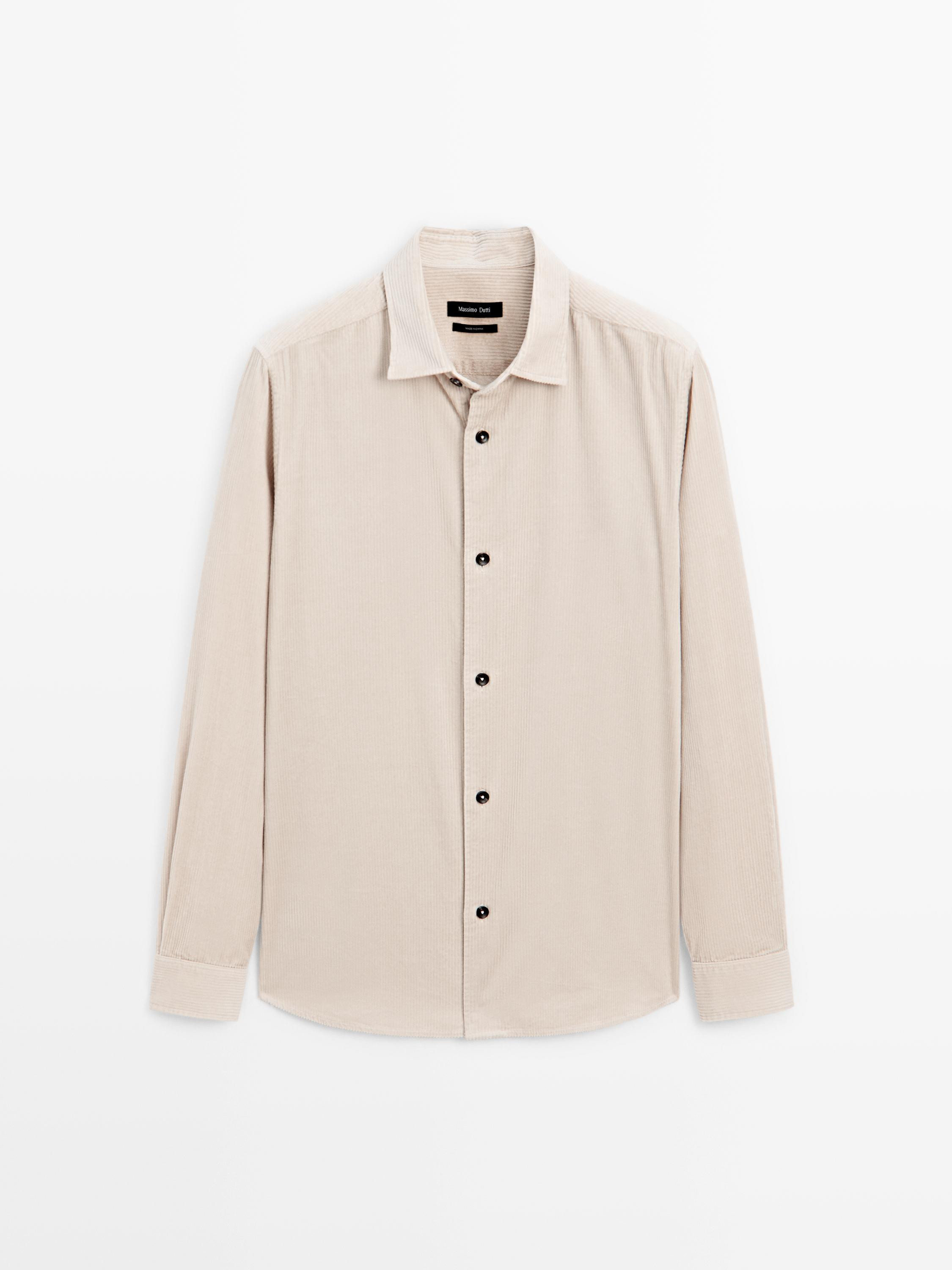 Regular fit corduroy overshirt | Massimo Dutti US