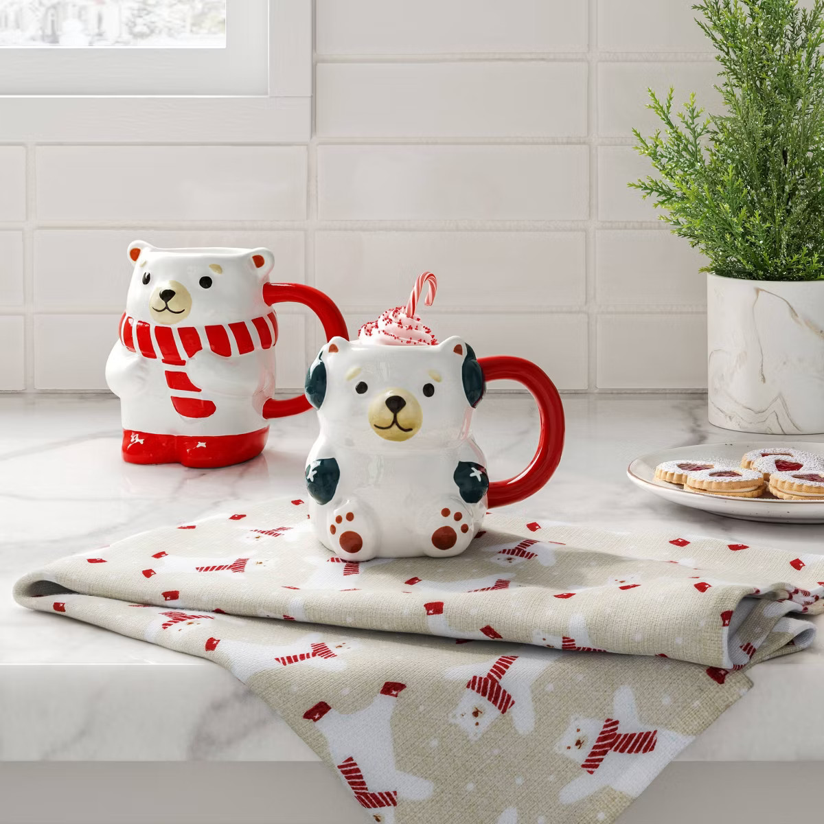Christmas Polar Bear Cotton Kitchen Towel - Wondershop™ | Target