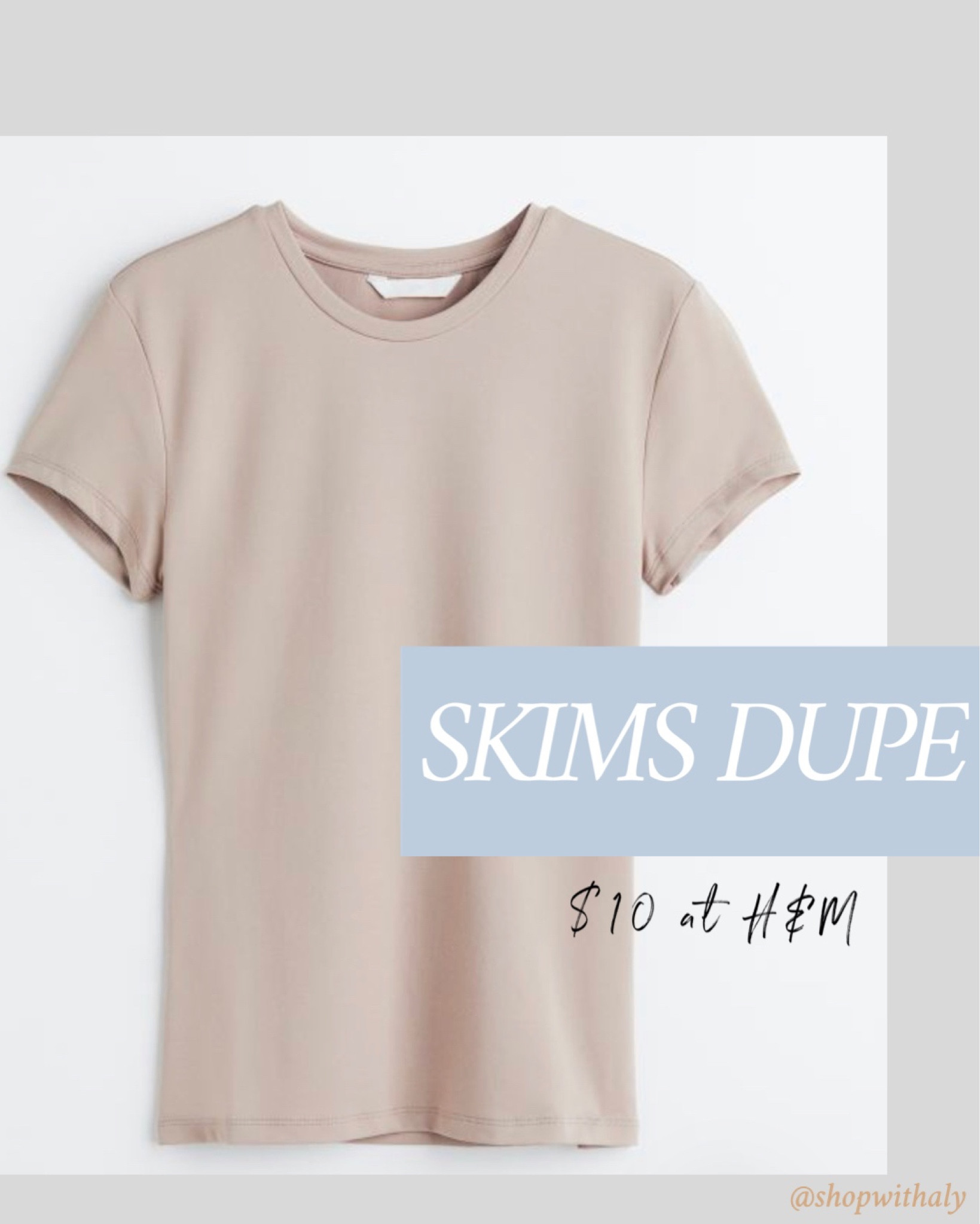 SKIMS DUPE FITTED TEE – ENVY BOUTIQUE