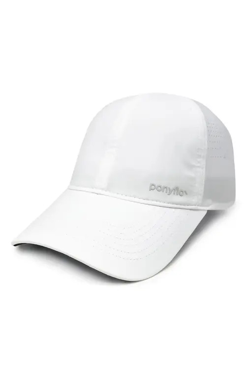 David & Young Ariana PONYFLO Stretch Cap in White at Nordstrom | Nordstrom