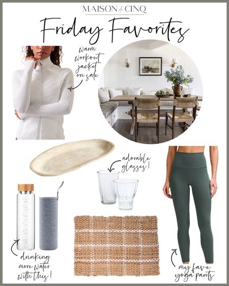 Friday Favorites is full of great finds today, like all my fave workout gear,  the cutest doormat, prettiest drinking glasses, plus lots of great organizing essentials!

#homedecor #workoutfit #athleisure #athleticwear #exercisewear 

#LTKover40 #LTKhome #LTKfindsunder50