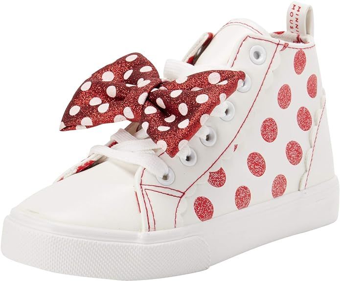 Disney Girls Minnie Mouse Hi-Top Sneakers (Little Kid/Big Kid) | Amazon (US)