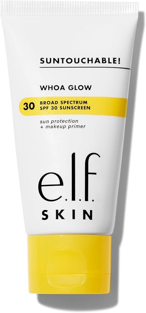 e.l.f. SKIN Suntouchable! Whoa Glow SPF 30, Sunscreen & Makeup Primer For A Glowy Finish, Made Wi... | Amazon (US)