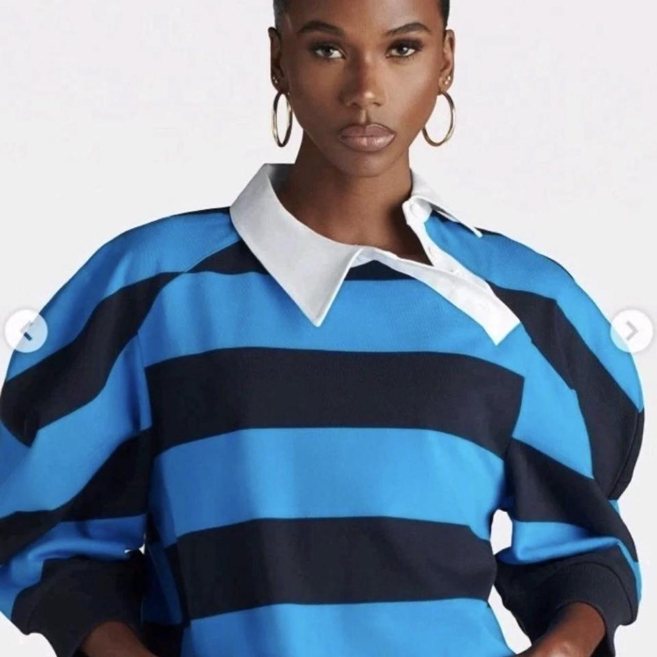4X KBB by KAHLANA blue and navy horizontal striped... | Depop US