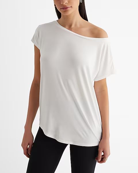 Relaxed Off The Shoulder Short Sleeve London Tee | Express
