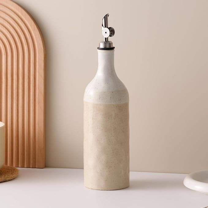 Olive Oil Dispenser Bottle for Kitchen, 23 Oz Ceramic Oil Dispenser with Gravity Spout for Olive ... | Amazon (US)