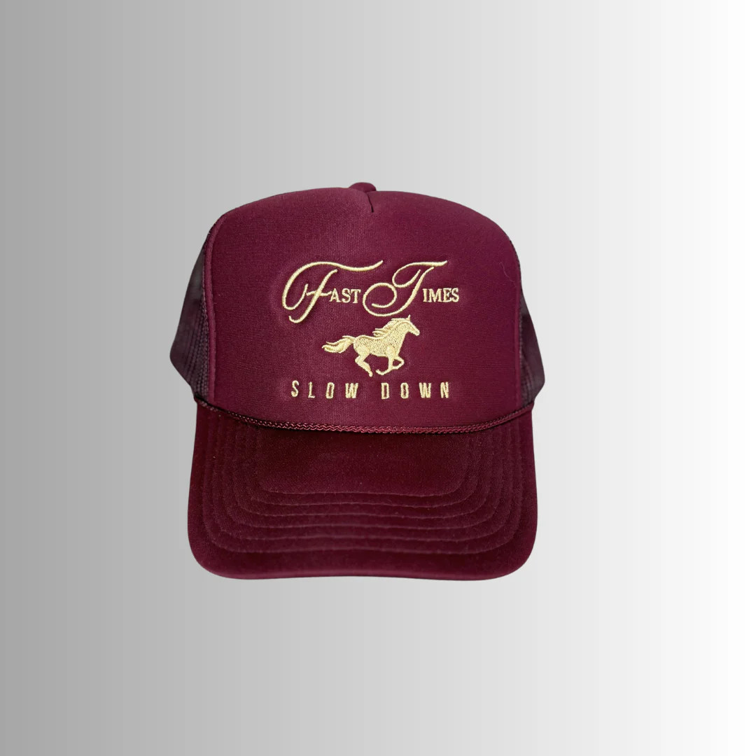 Fast Times -  Trucker Hat - Burgundy | Mother Hats