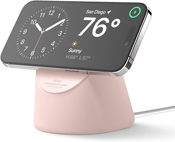 elago MS1 Charging Stand Compatible with MagSafe Charger - Premium Silicone Stand Compatible with... | Amazon (US)