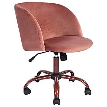 HOMY CASA Swivel Desk Chair Task Chair Scandinavian Computer Chair Height Adjustable Upholstered ... | Amazon (US)