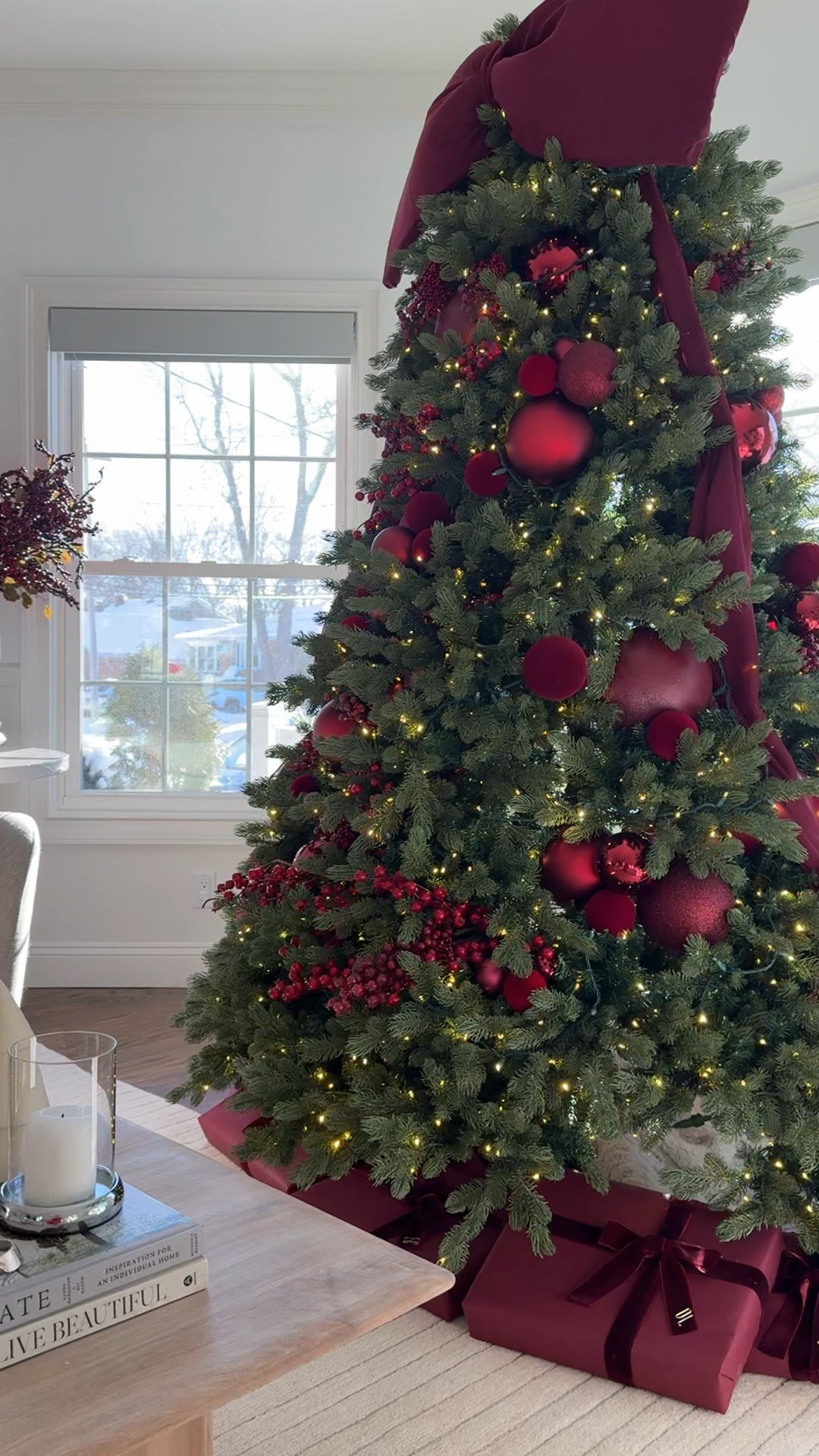 Red holiday tree…burgundy vibes...

#LTKHoliday #LTKHome #LTKSeasonal