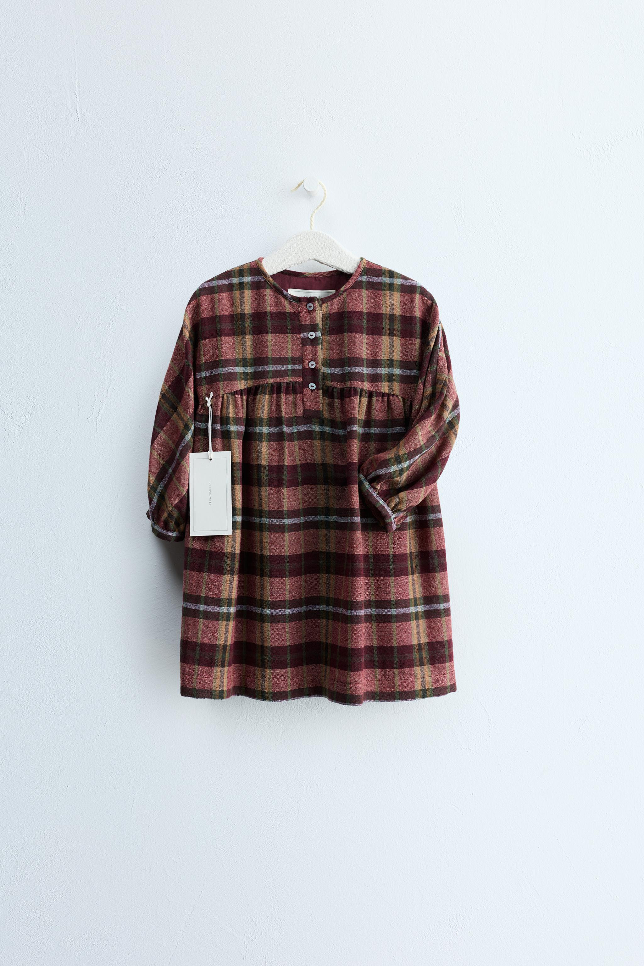 ZARA TIMELESS - WOOL PLAID BAKER DRESS | Zara US