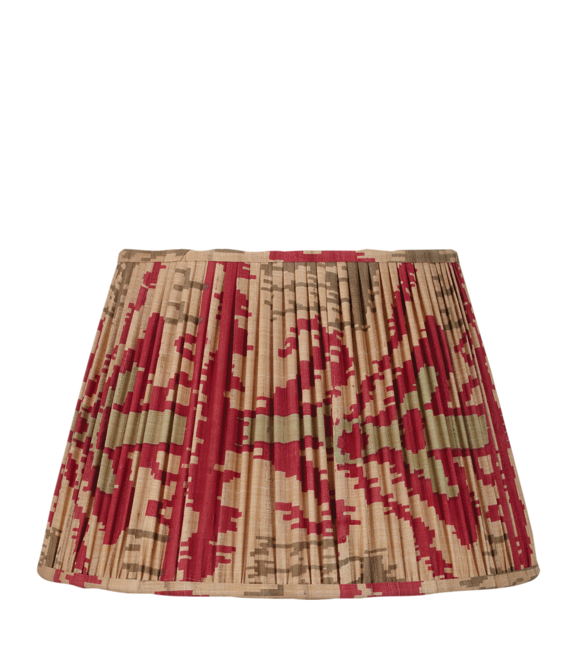 19.5in Pleated Madura Silk Empire Lampshade - Red | OKA US