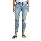Jag Jeans Women's Carter Mid Rise Girlfriend Jeans, Island Blue, 6 | Amazon (US)