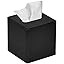 Tissue Box Cover Square PU Leather Facial Tissue Box Holder for Dresser Bathroom Decor (Brown) | Amazon (US)