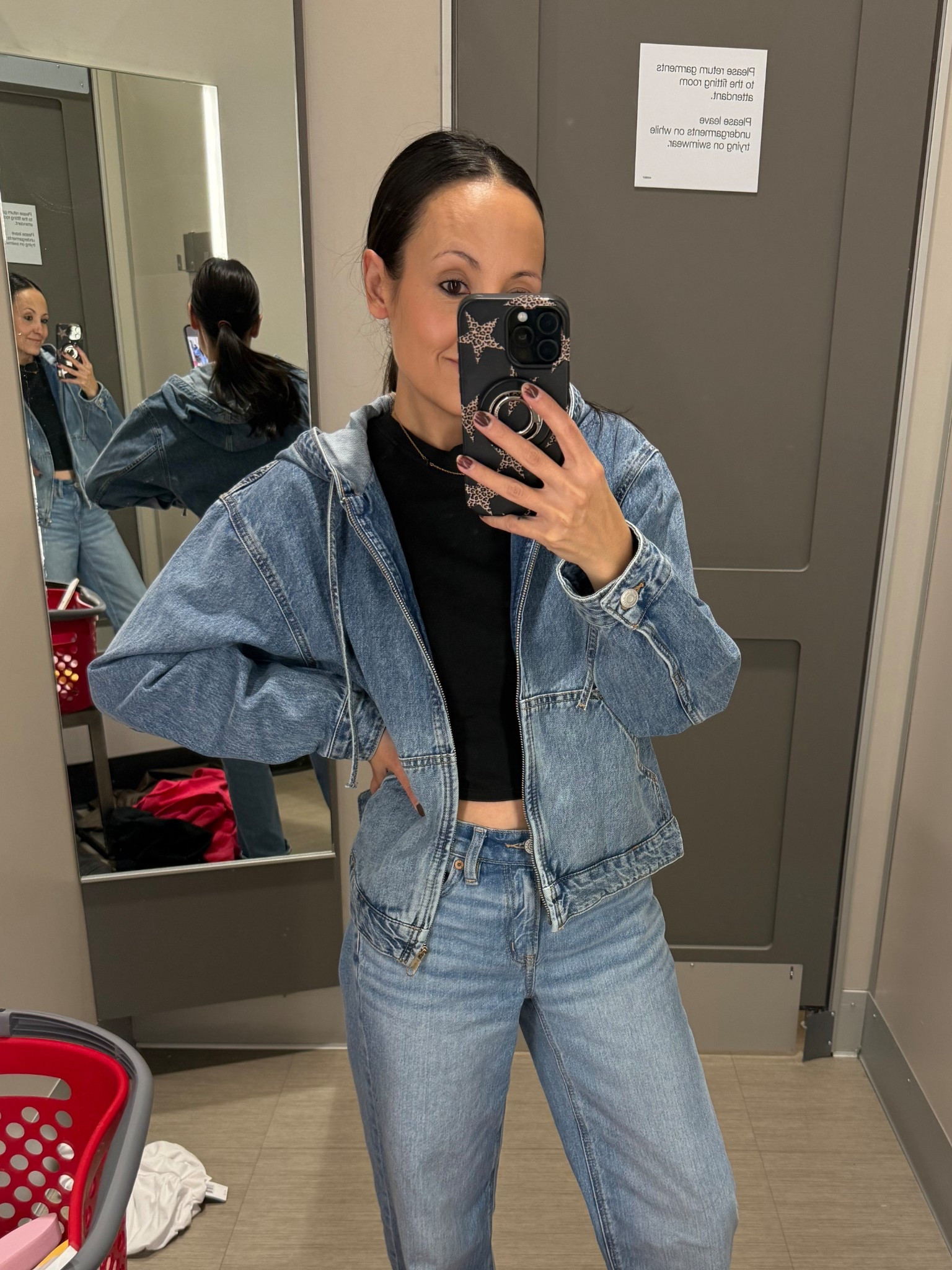 Hooded denim jacket 

#LTKOver40 #LTKootd #LTKPetite