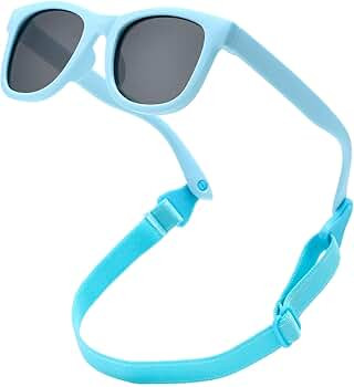 COASION Bendable Flexible Polarized Newborn Baby Sunglasses with Strap for Infant Boys Girls Age ... | Amazon (US)