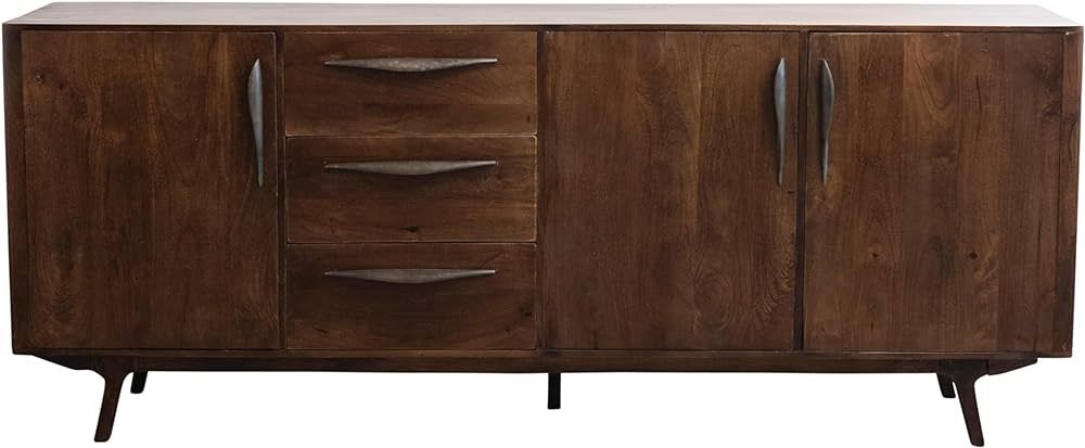 Creative Co-Op, Brown Mango Wood Console with Metal Pulls and Soft Close Doors and Drawers | Amazon (US)