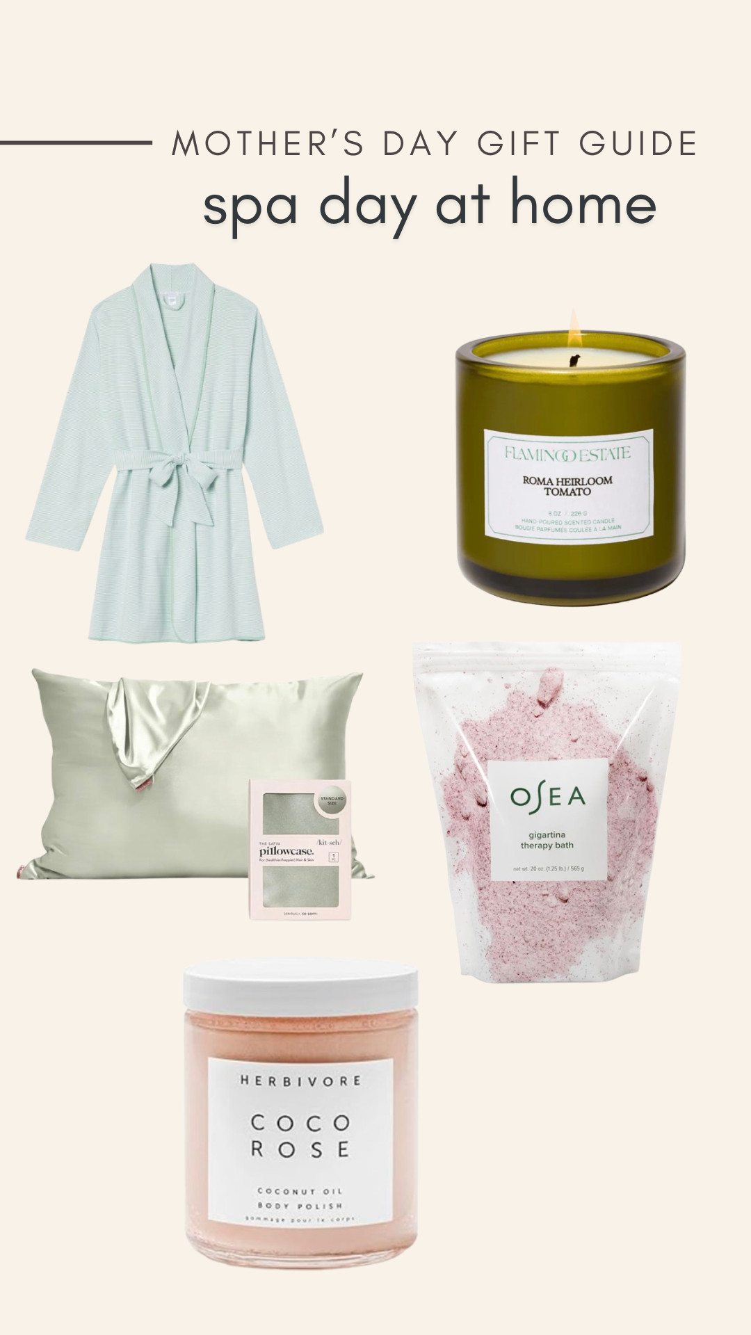 Mother's Day Gift Guide - Spa Day
Put all these items in a basket!

Spa Day, Mother's Day Gift Idea, Gifts for moms, Spa gift 

 