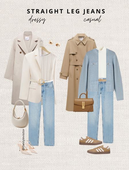 Light blue straight leg jeans 👖 wearing it smart casual and dressy 

Read the size guide/size reviews to pick the right size.

Leave a 🖤 to favorite this post and come back later to shop

Jeans, high rise jeans, light blue jeans, cropped jeans, blazer with belt, knit cardigan, trenchcoat, turtleneck top, rollneck top, casual outfit, date night outfitt

#LTKeurope #LTKstyletip #LTKSeasonal