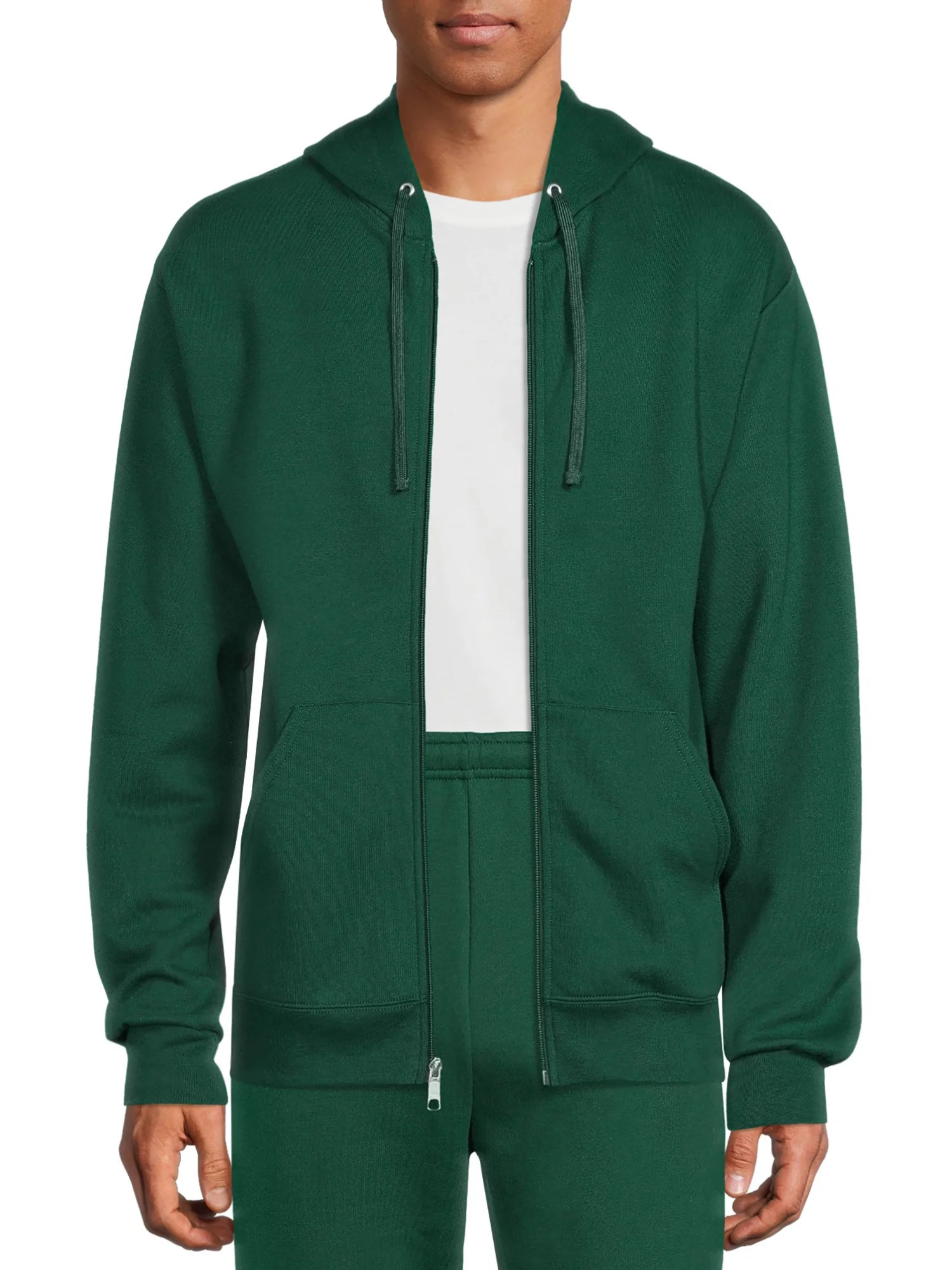 Athletic Works Men's and Big Men's Fleece Full Zip Hoodie Jacket, up to Size 3XL | Walmart (US)