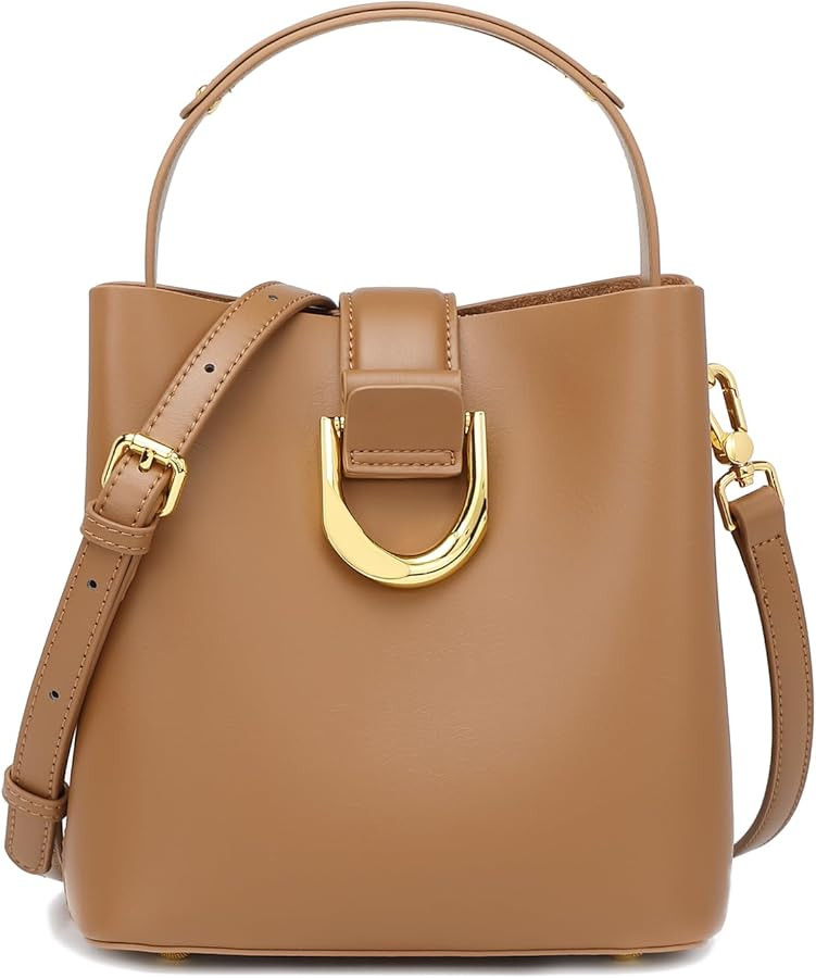 Leather Bucket Purse for Women Shoulder Bags for Women Crossbody Handbags Adjustable Strap Design... | Amazon (US)