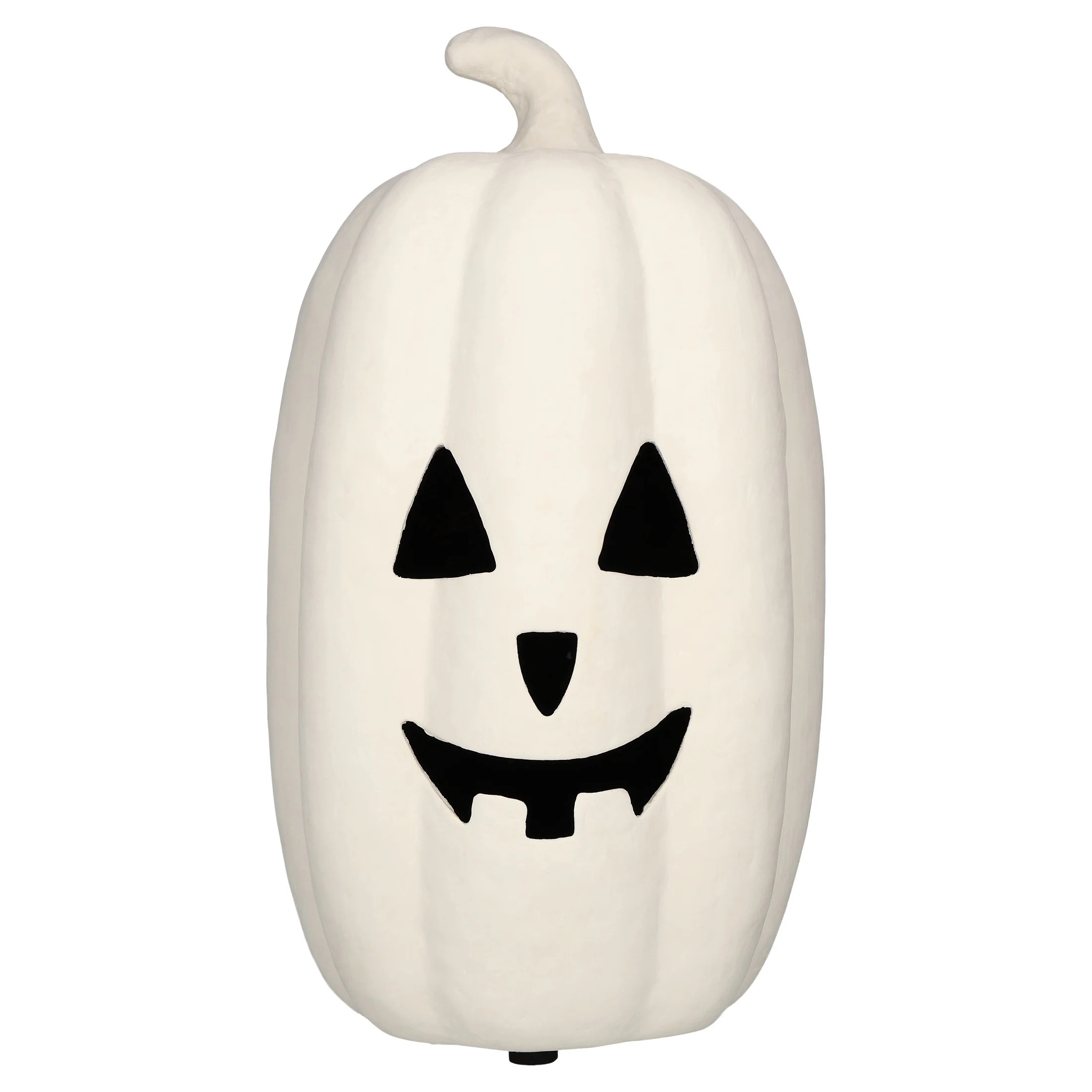 Paper Mache Jack-o'-Lantern Decoration, White, 12.5", Halloween by Way To Celebrate | Walmart (US)