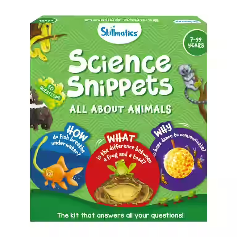 Skillmatics Science Snippets, All About Animals, Early Learning Flash Cards, Ages 7+, One Size | Walmart (US)