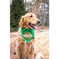 Personalized Green Clover St. Patrick's Day Over The Collar Dog Bandana By Tails Up, Pup, Bandana, P | Etsy (US)