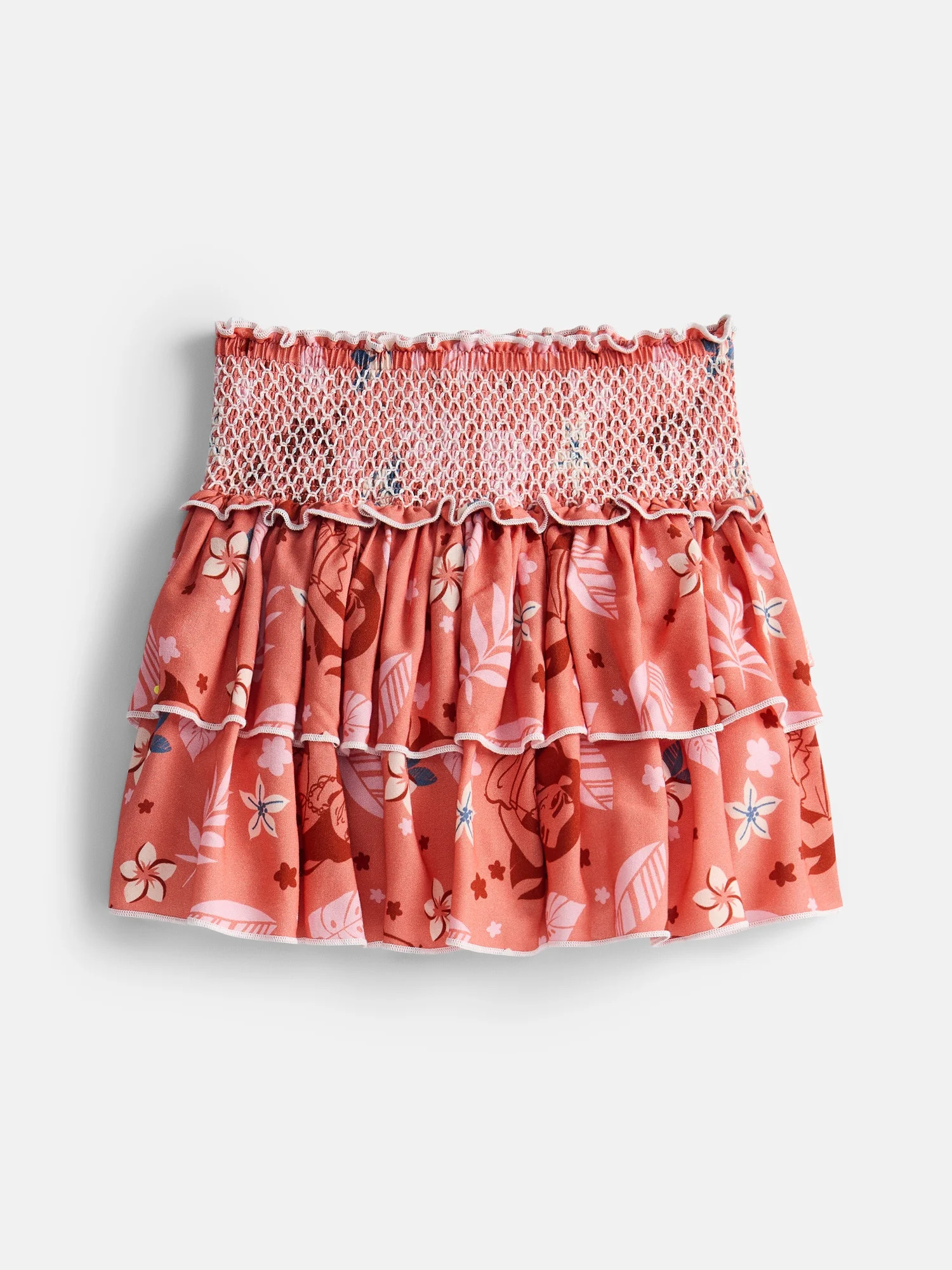 Disney Moana Girl’s Tiered Smocked Waist Skirt, Sizes 4-16 | Walmart (US)