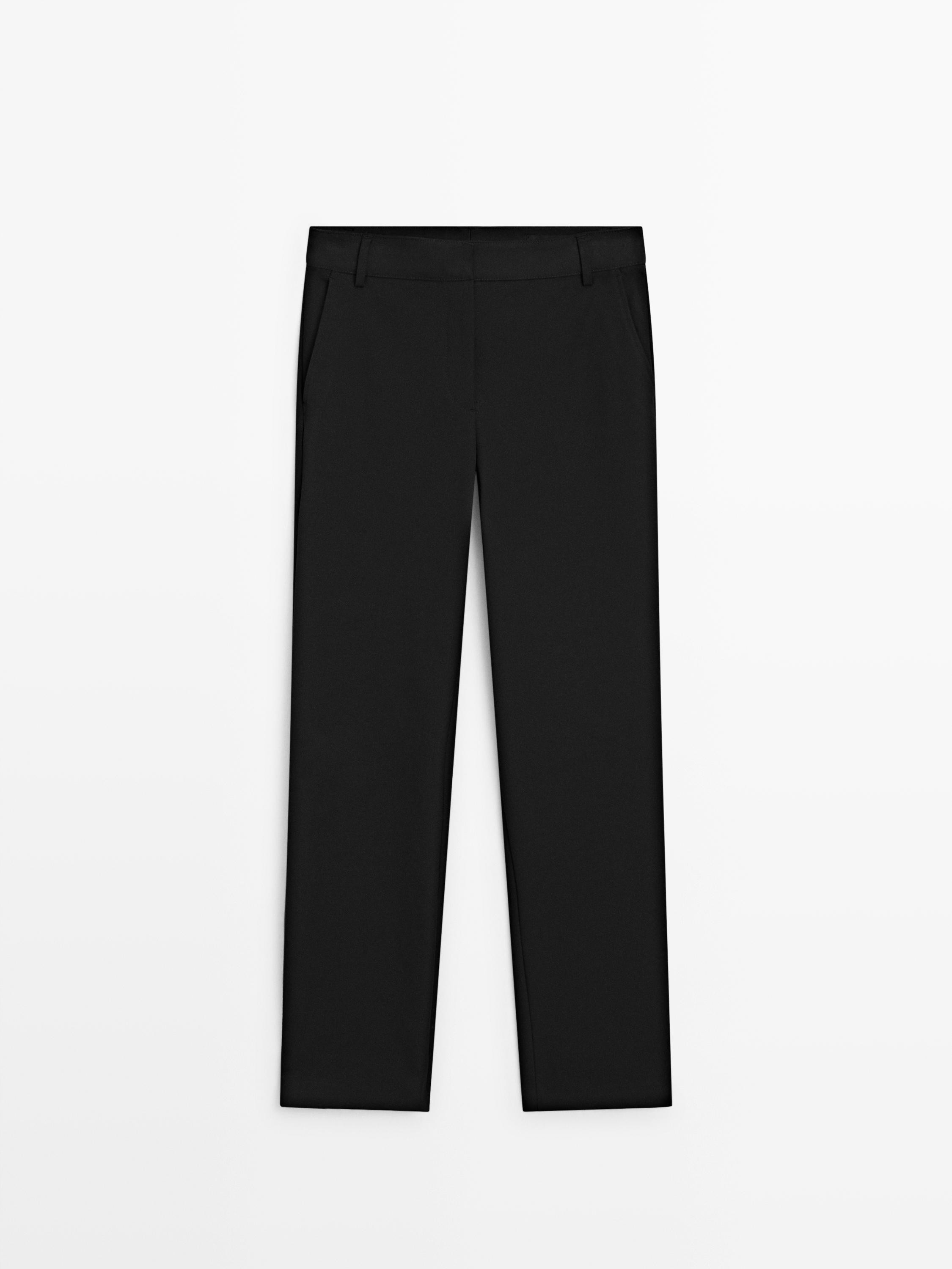 Straight-leg technical trousers | Massimo Dutti UK