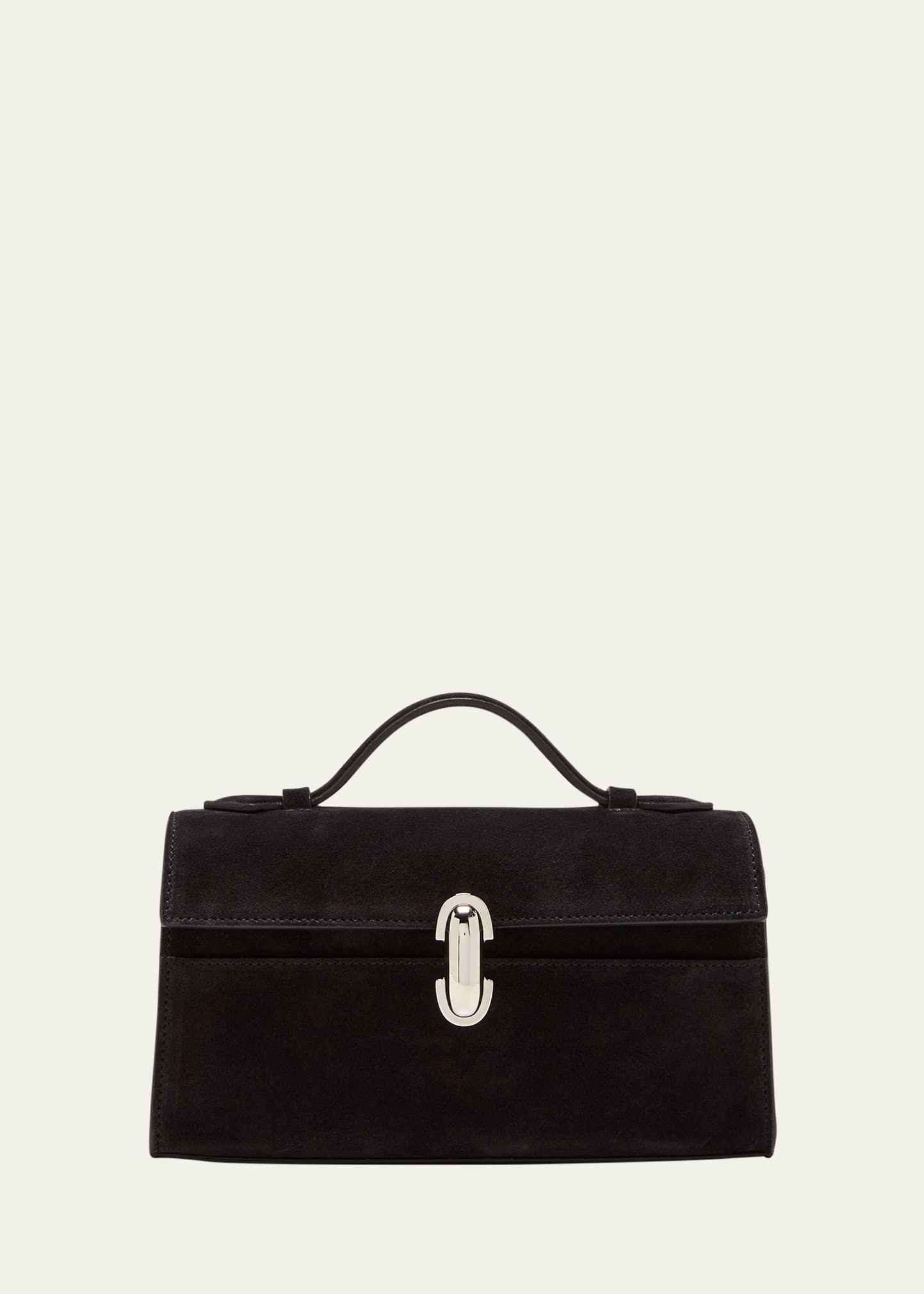 Savette The Symmetry Pouchette Suede Top-Handle Bag | Bergdorf Goodman