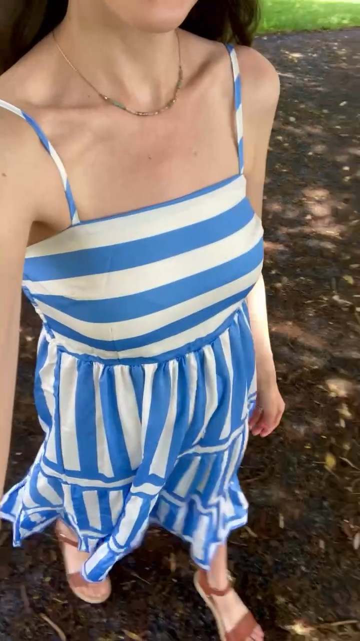 Ready for spring is this blue and white stripe dress! Fits TTS wearing a small 🩵

#LTKMostLoved #LTKWatchNow #LTKSeasonal