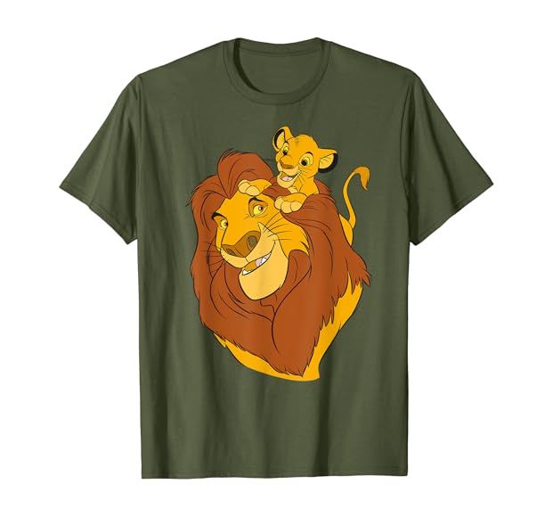 Disney The Lion King Simba and Mufasa Father and Son T-Shirt T-Shirt | Amazon (US)