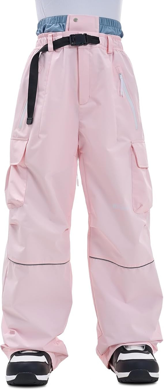 Snowboard Pants for Women Men Baggy Ski Pants Loose Warm Insulation Waterproof Windproof | Amazon (US)