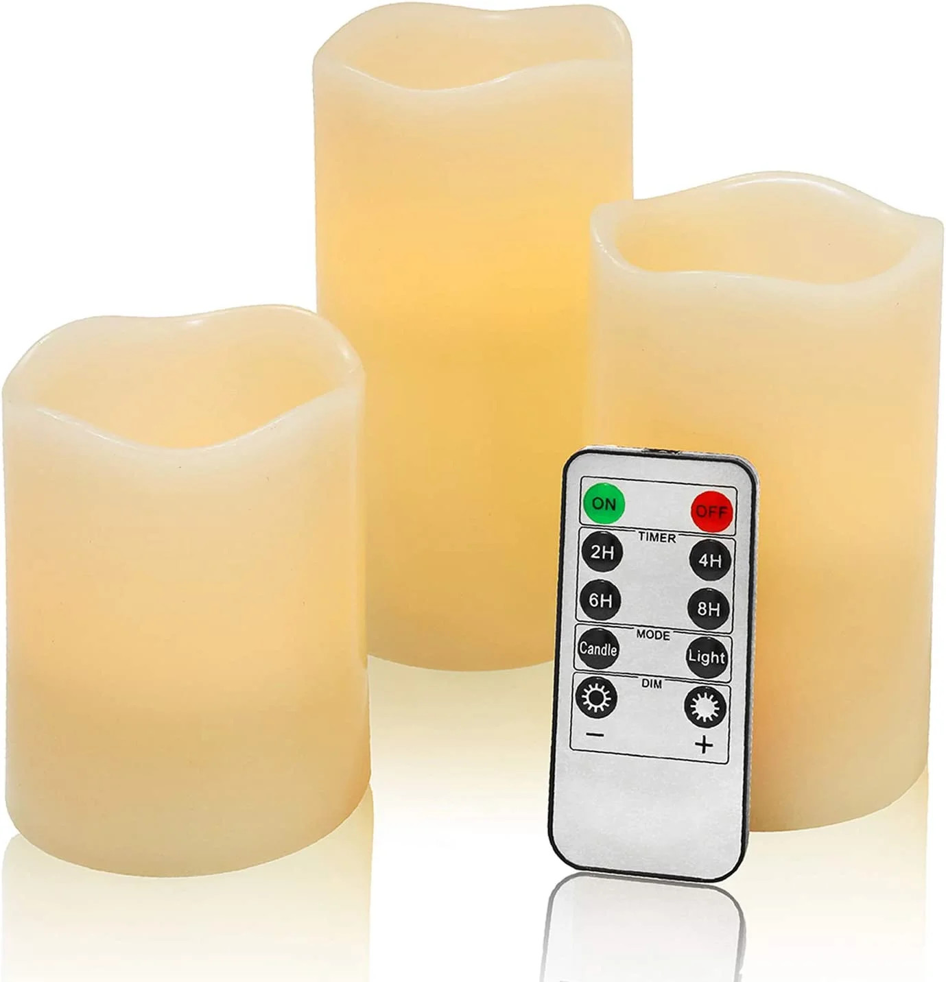 OSHINE 3 PACK Flameless Candles LED Lights Ivory Electric Pillar Candles Battery Operated Candles... | Walmart (US)