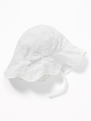 Scalloped-Edge Eyelet Hat for Baby | Old Navy US