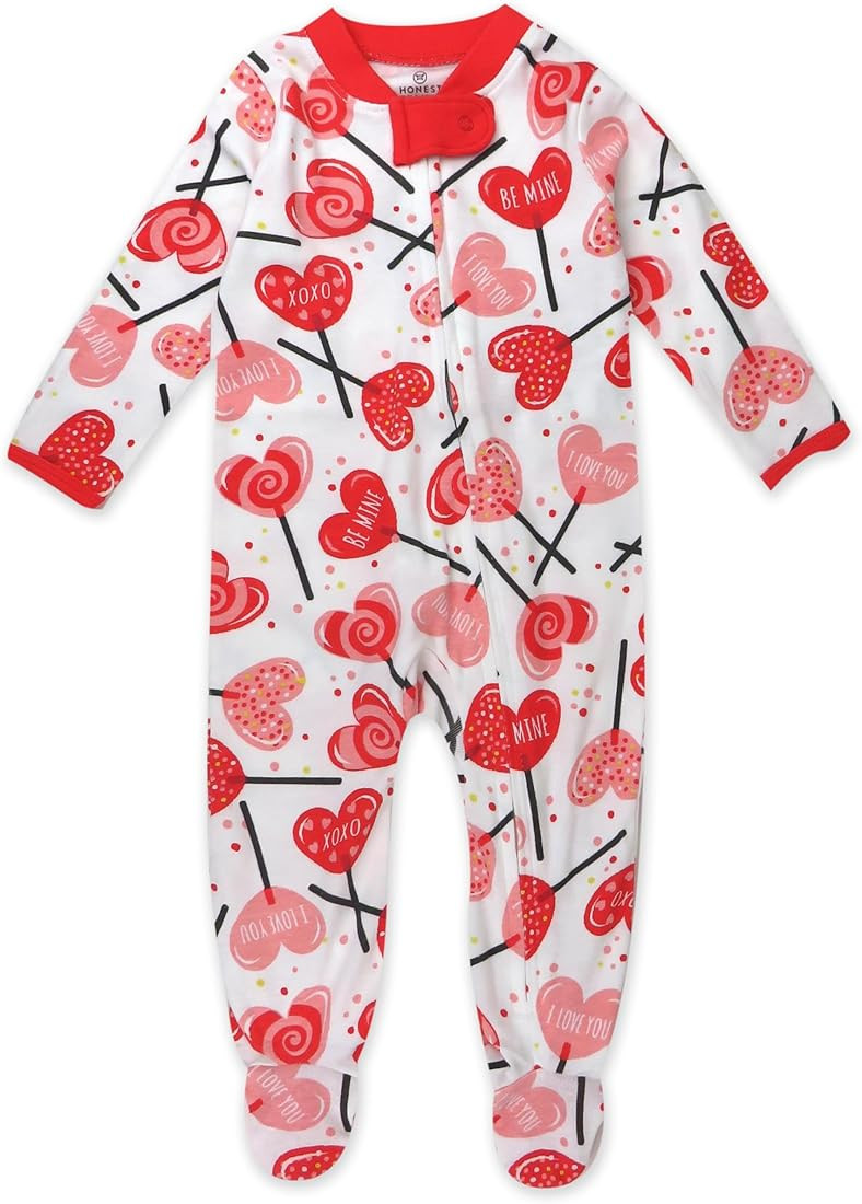 HonestBaby Baby Holiday Sleep and Play Footed Holiday Pajamas One-piece Sleeper Zip-front Organic... | Amazon (US)