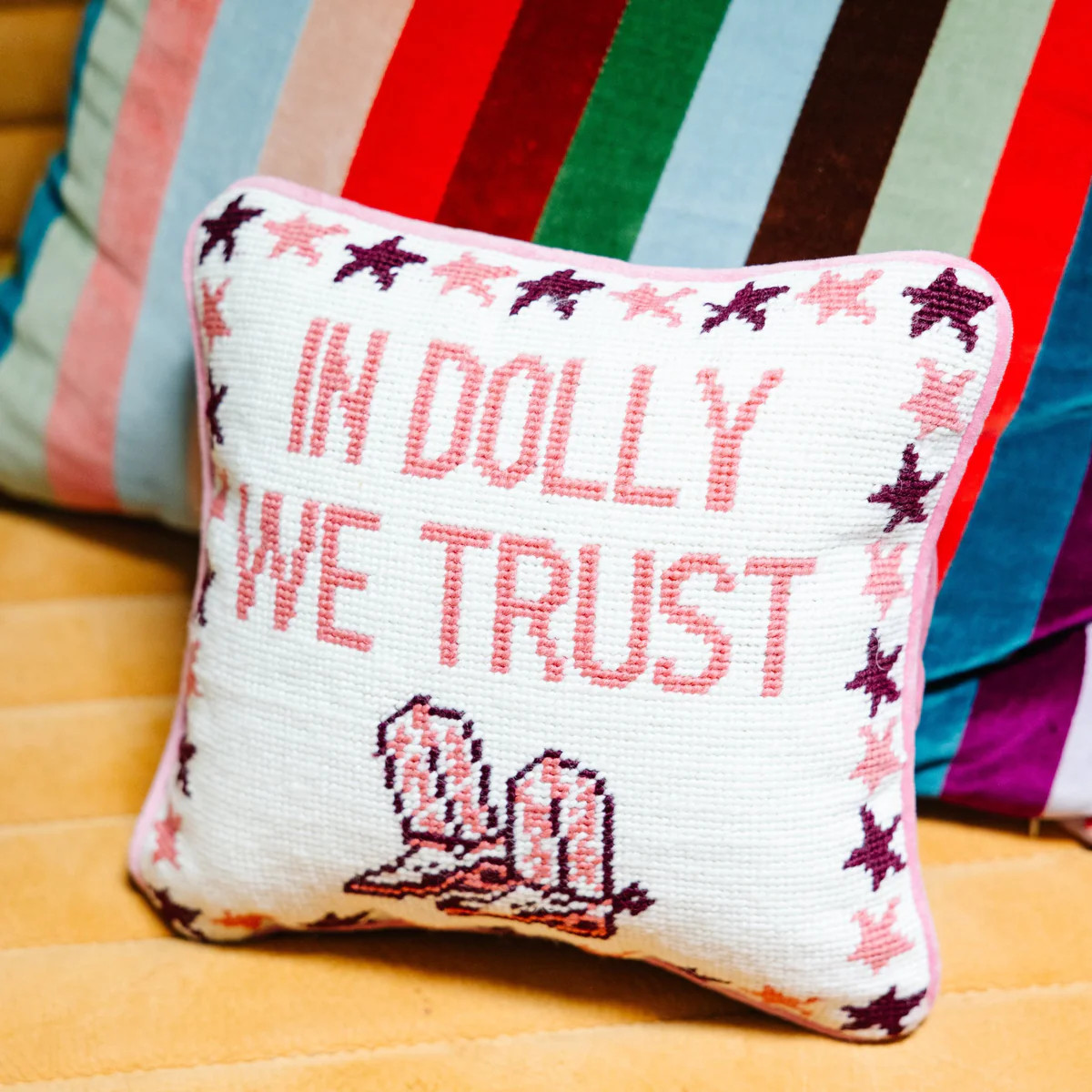 Furbish Studio - Trust Dolly Needlepoint Pillow | Furbish Studio