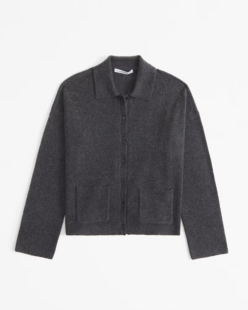 Women's Collared Cardigan | Women's Tops | Abercrombie.com | Abercrombie & Fitch (UK)