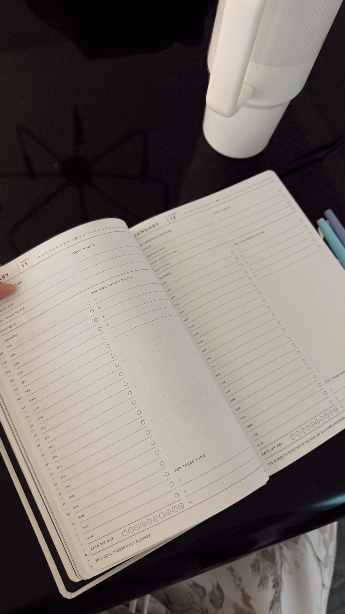 Recent Amazon favorites- this “goal digger planner” is amazing! It lays out your whole day & you list things you are grateful for, how you want to feel, top to do list, etc. I look forward to filling this out daily and then going to mark things off I complete. 

#LTKSeasonal #LTKmorningroutine #LTKdayinmylife