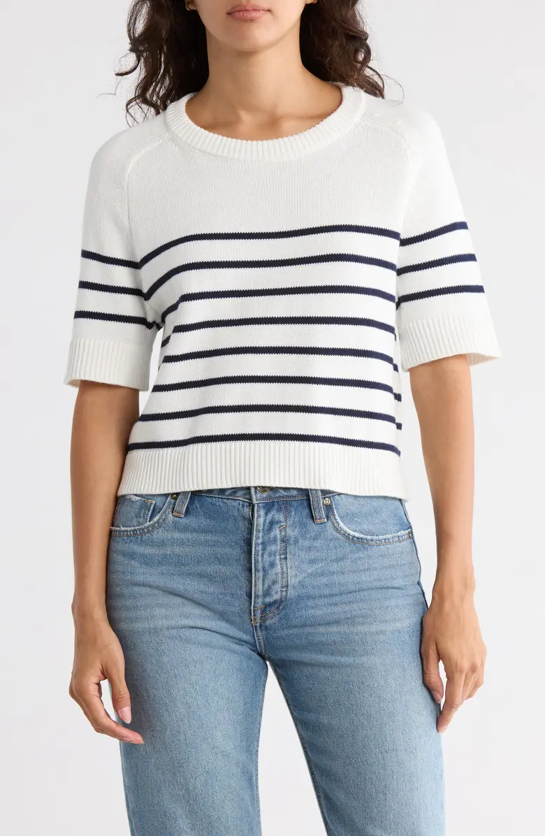 Vigoss Nautical Stripe Short Sleeve Sweater | Nordstromrack | Nordstrom Rack