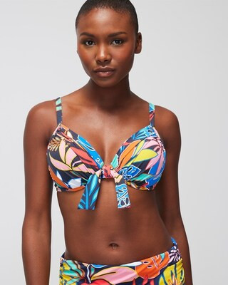 Bleu Rod Color Field Tie-Front Underwire Bra Swim Top | SOMA