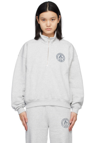 Gray Half-Zip Sweatshirt | SSENSE