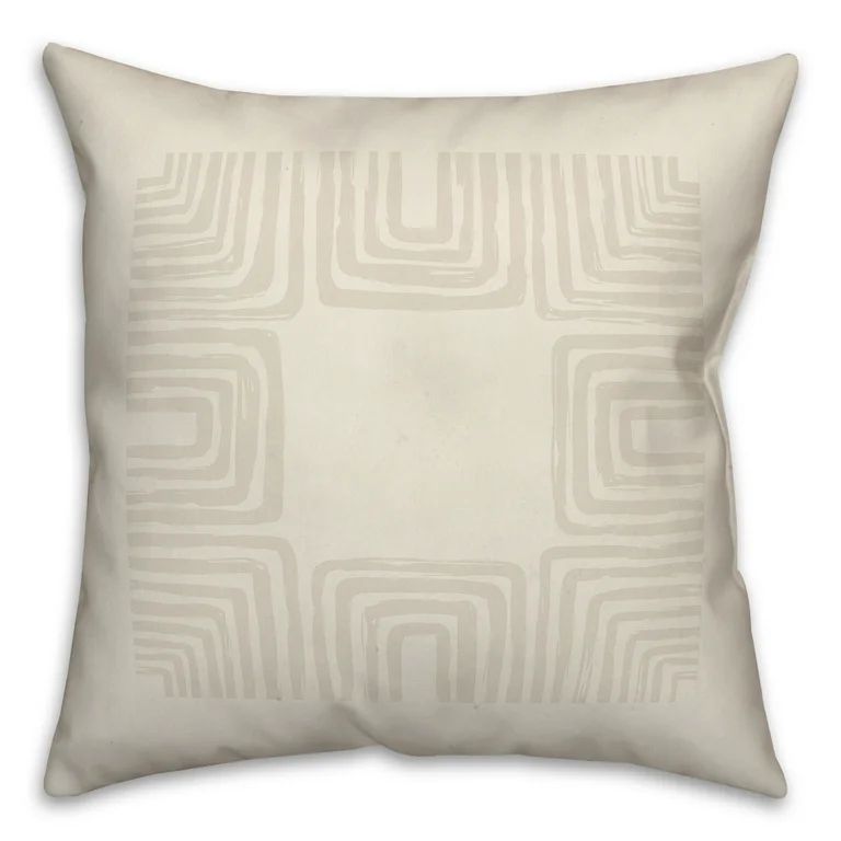 Creative Products Neutral Squares 18 x 18 Spun Poly Pillow | Walmart (US)