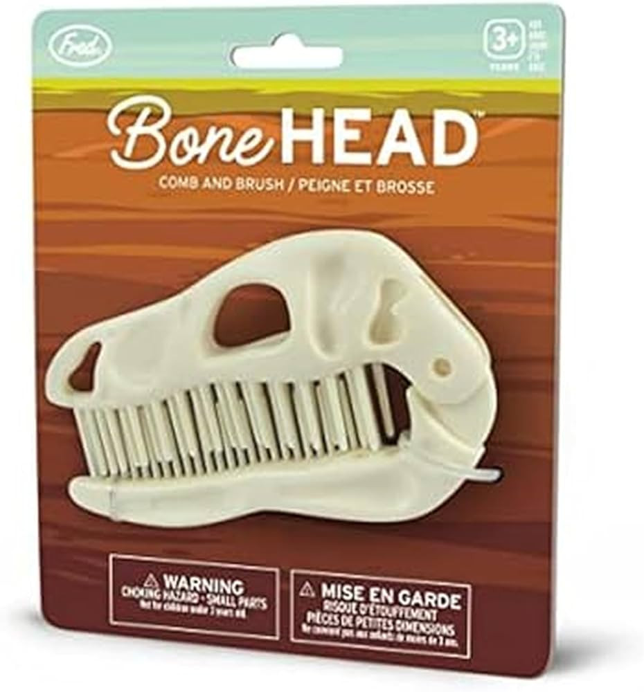 Genuine Fred BONEHEAD Folding Brush and Comb, Fun Dinosaur Design, Hair Care Tool and Detangling ... | Amazon (US)