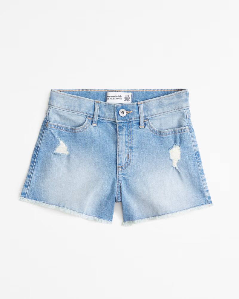 girls high rise relaxed shorts | girls bottoms | Abercrombie.com | Abercrombie & Fitch (US)