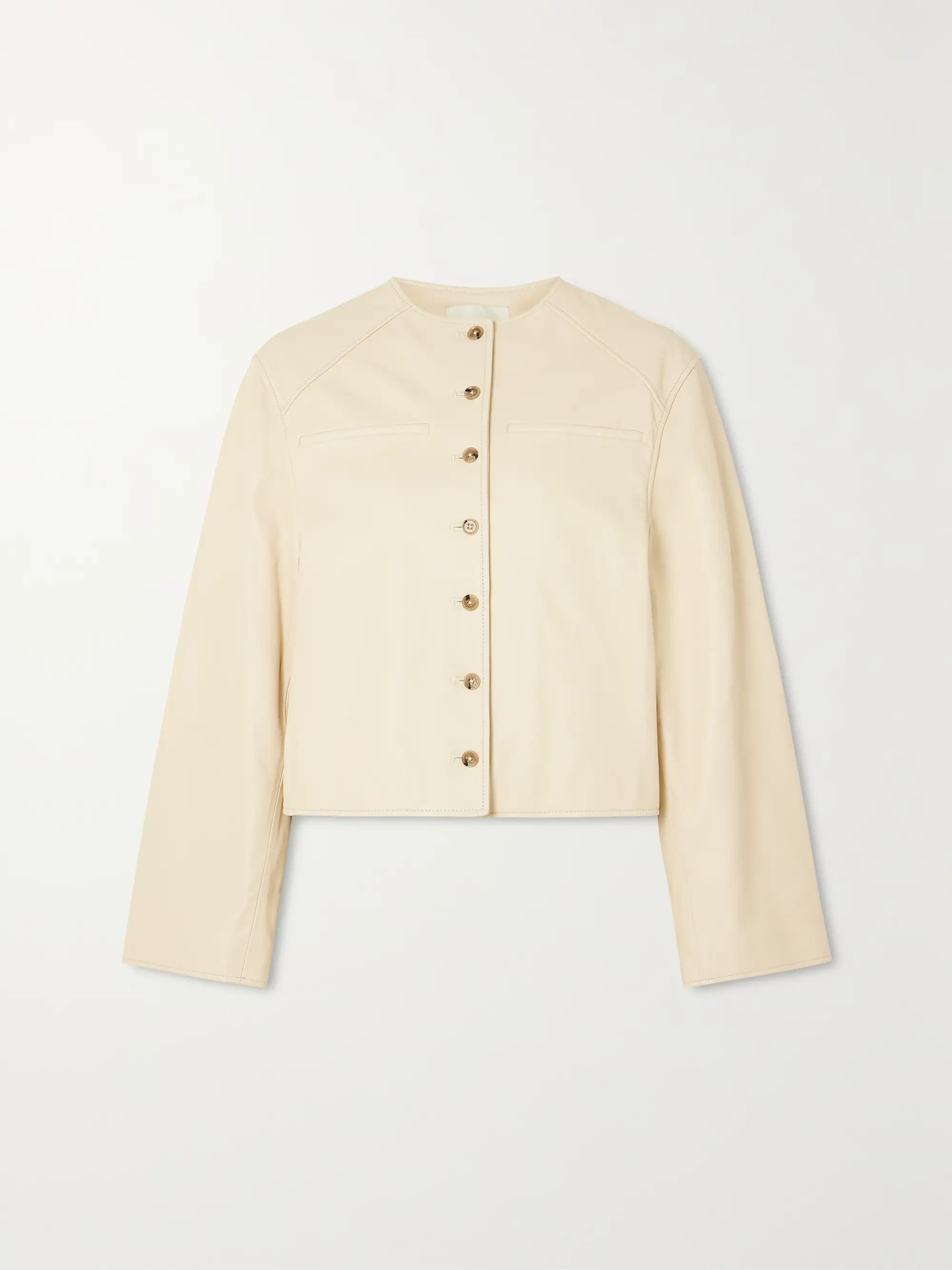 + NET SUSTAIN Brize cropped leather jacket | NET-A-PORTER (US)