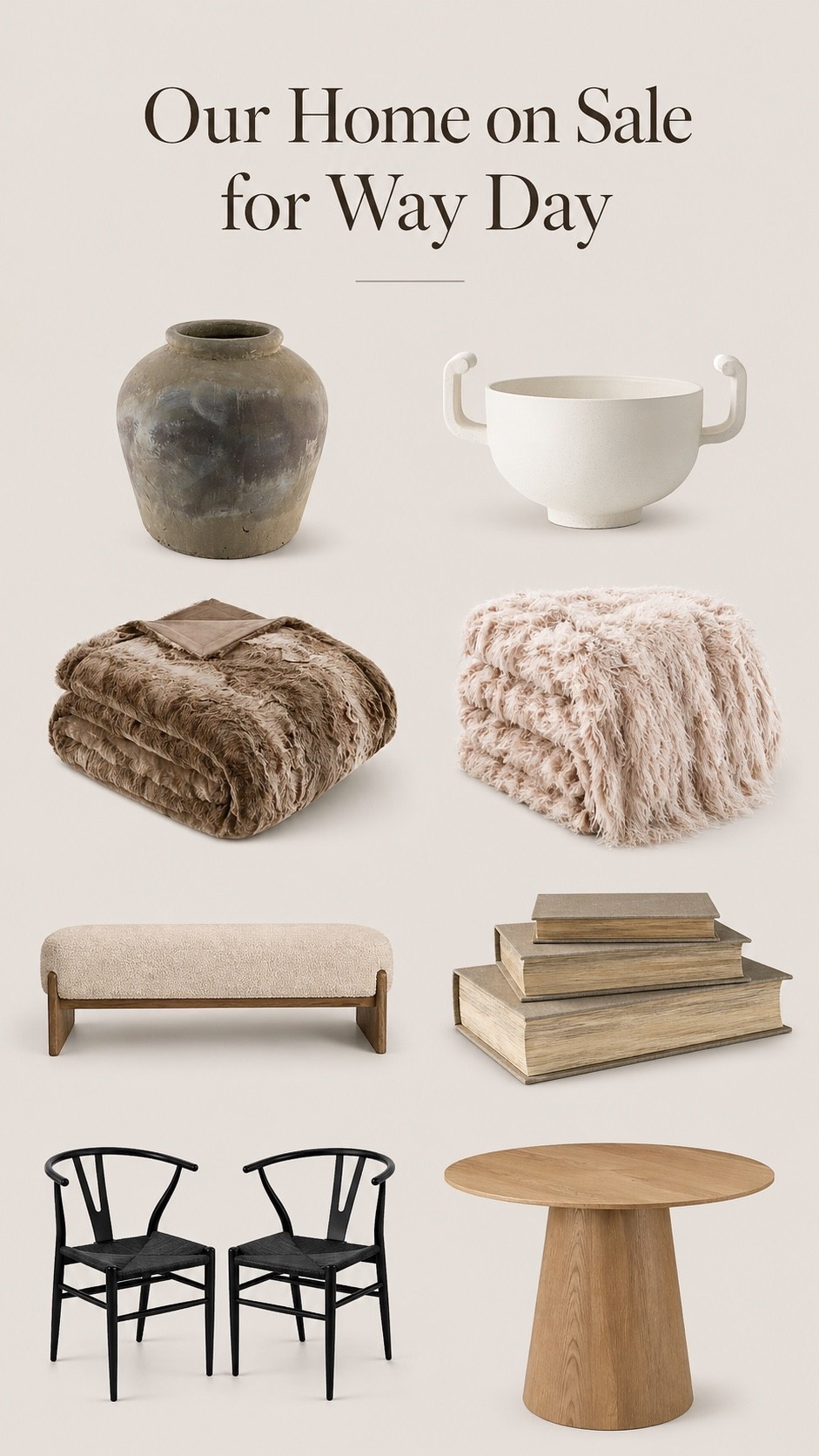 Wayfair Way Day Home Edit

Our entire home is part of the Wayfair Way Day sale and these are the exact pieces we use and love. Think warm woods, soft textures, and timeless neutrals that create that elevated designer look for less. If you’ve ever saved one of our spaces, this is the best time to shop it all on Wayfair while it’s on sale.

#LTKHome #LTKSaleAlert