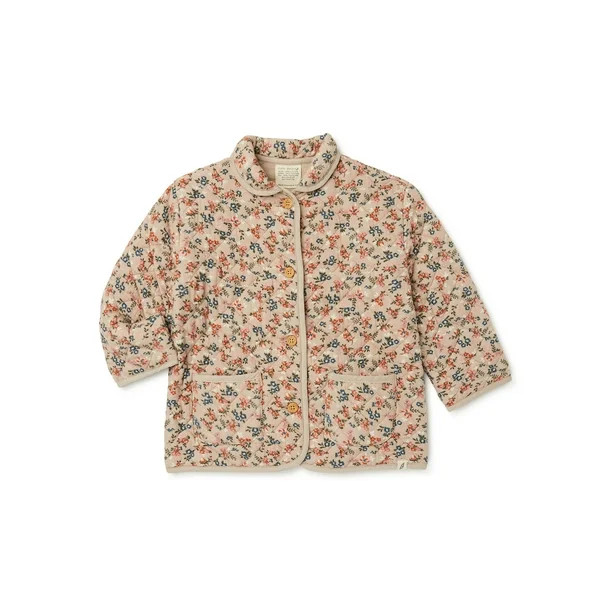 Easy Peasy Baby and Toddler Girls Quilted Jacket, Sizes 12 Months-5T - Walmart.com | Walmart (US)
