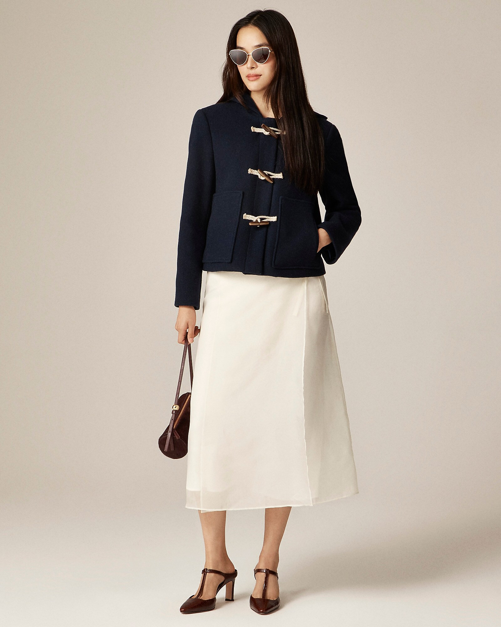Short duffel coat in Italian stadium-cloth | J. Crew US